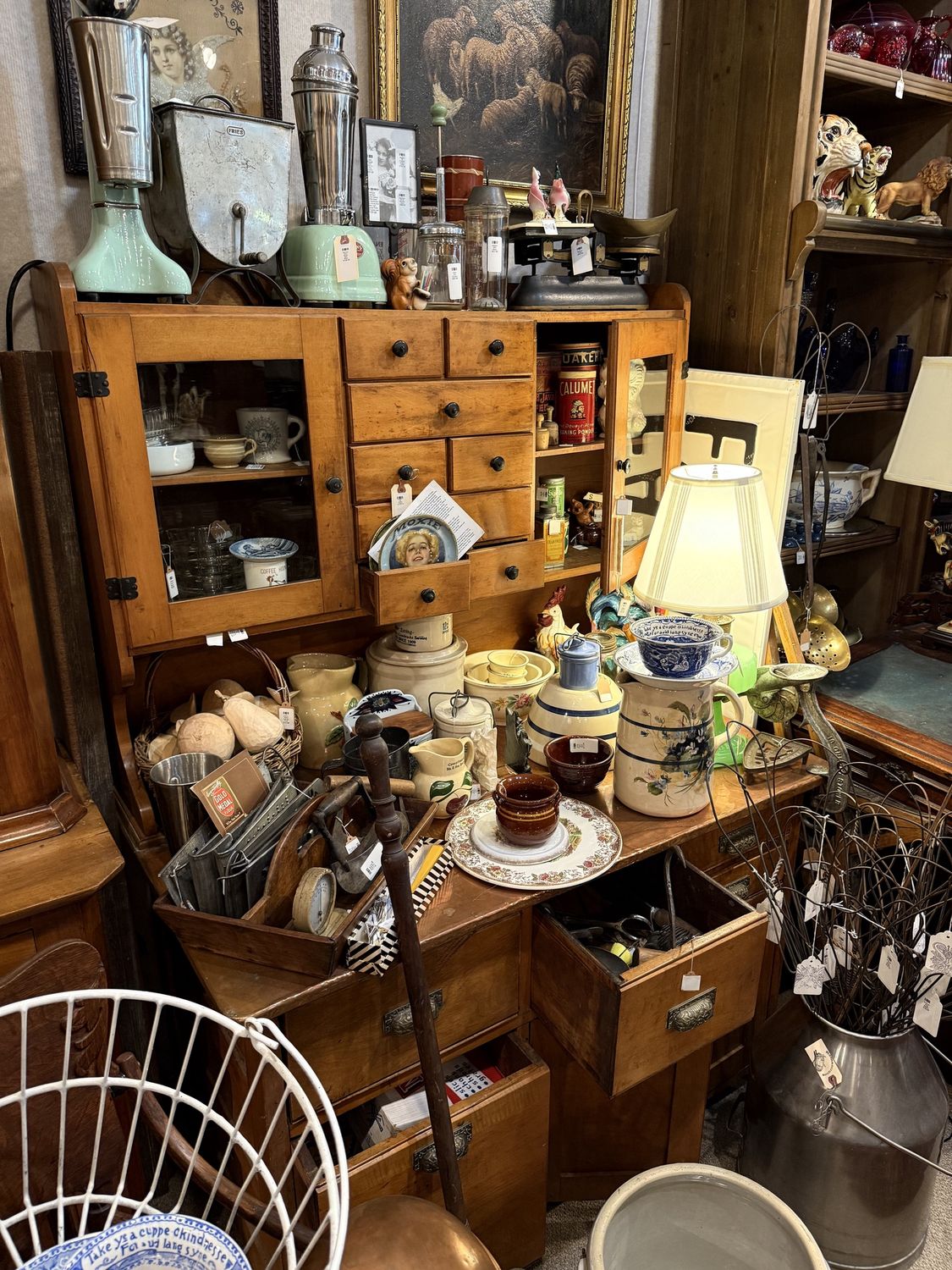 Copper-Top Hoosier Cabinet