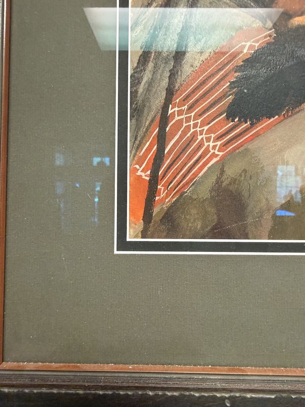 Framed Original Oil Painting Native Americans-Robert Glaubke