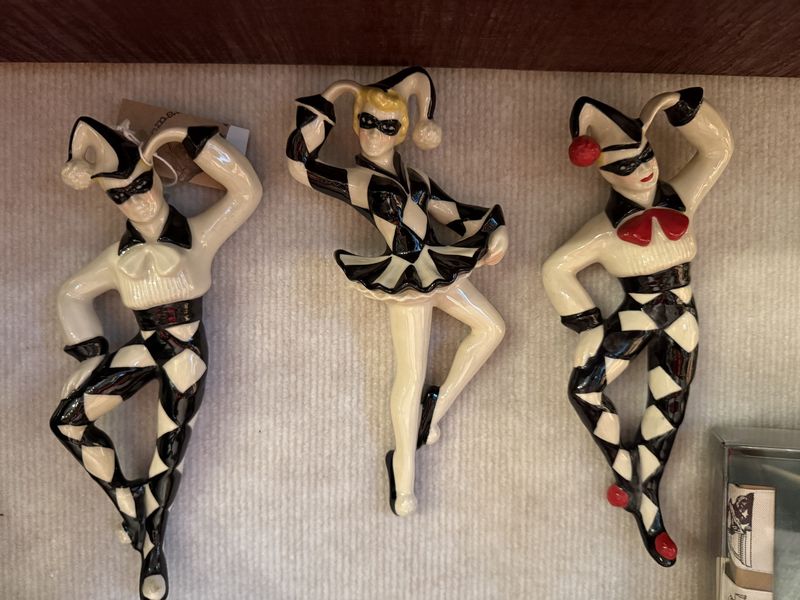 MCM Harlequin Set of 3-Madison, Wisconsin Ceramics