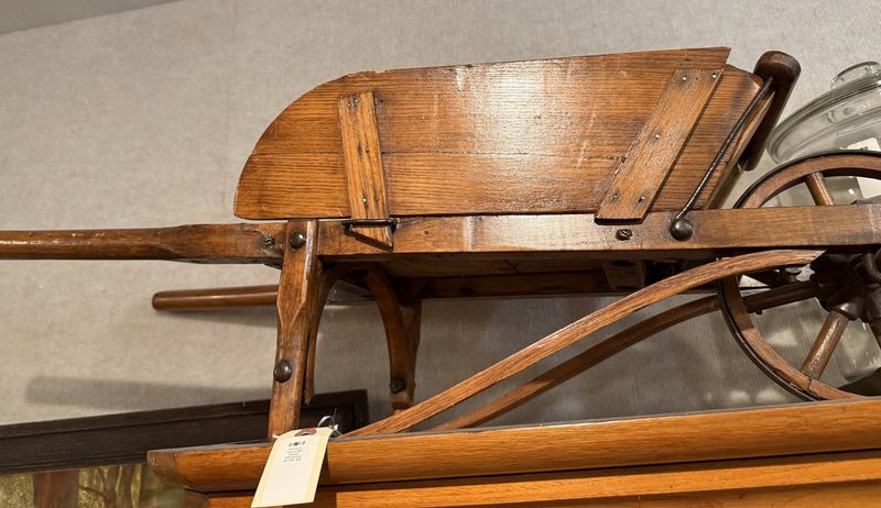 Antique Advertising Wood Wheelbarrow