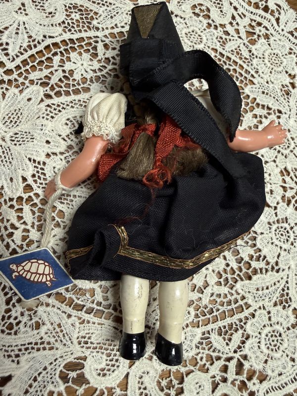 Celluloid Turtle Mark 40s Schildkrot Girl Doll