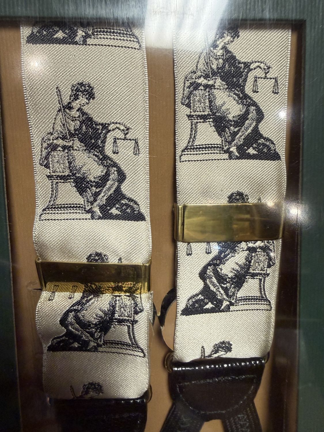Cole Haan Suspenders NOS Lady Justice