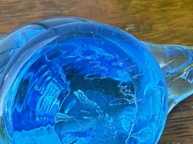 MCM Ward Blue Glass Birds 3