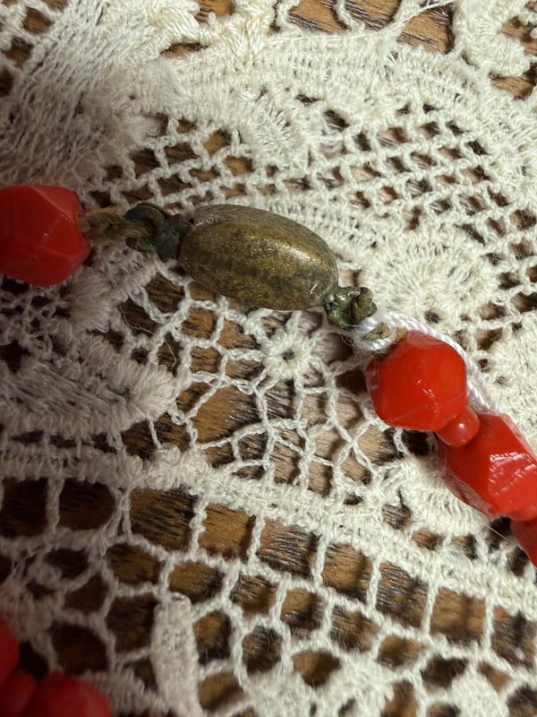 Deco Czech Red Bead Necklace