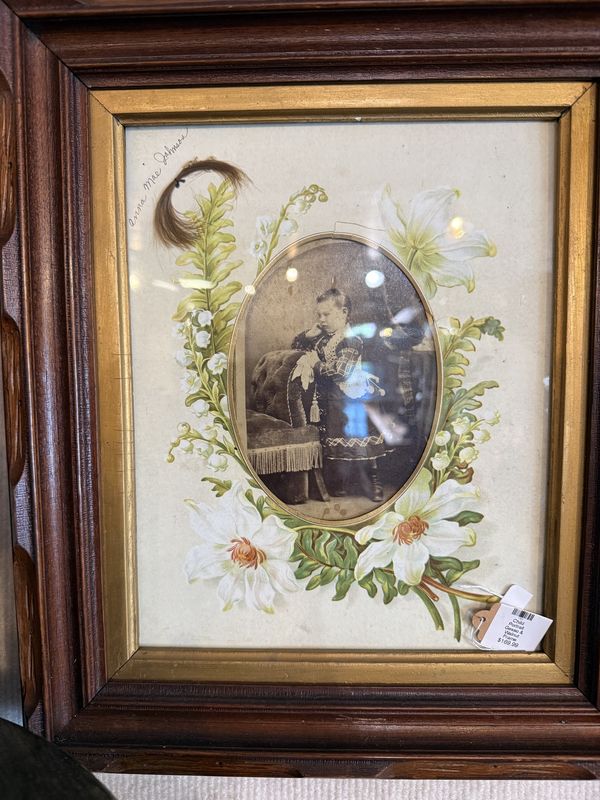 Child Portrait Gesso &amp; Walnut Frame
