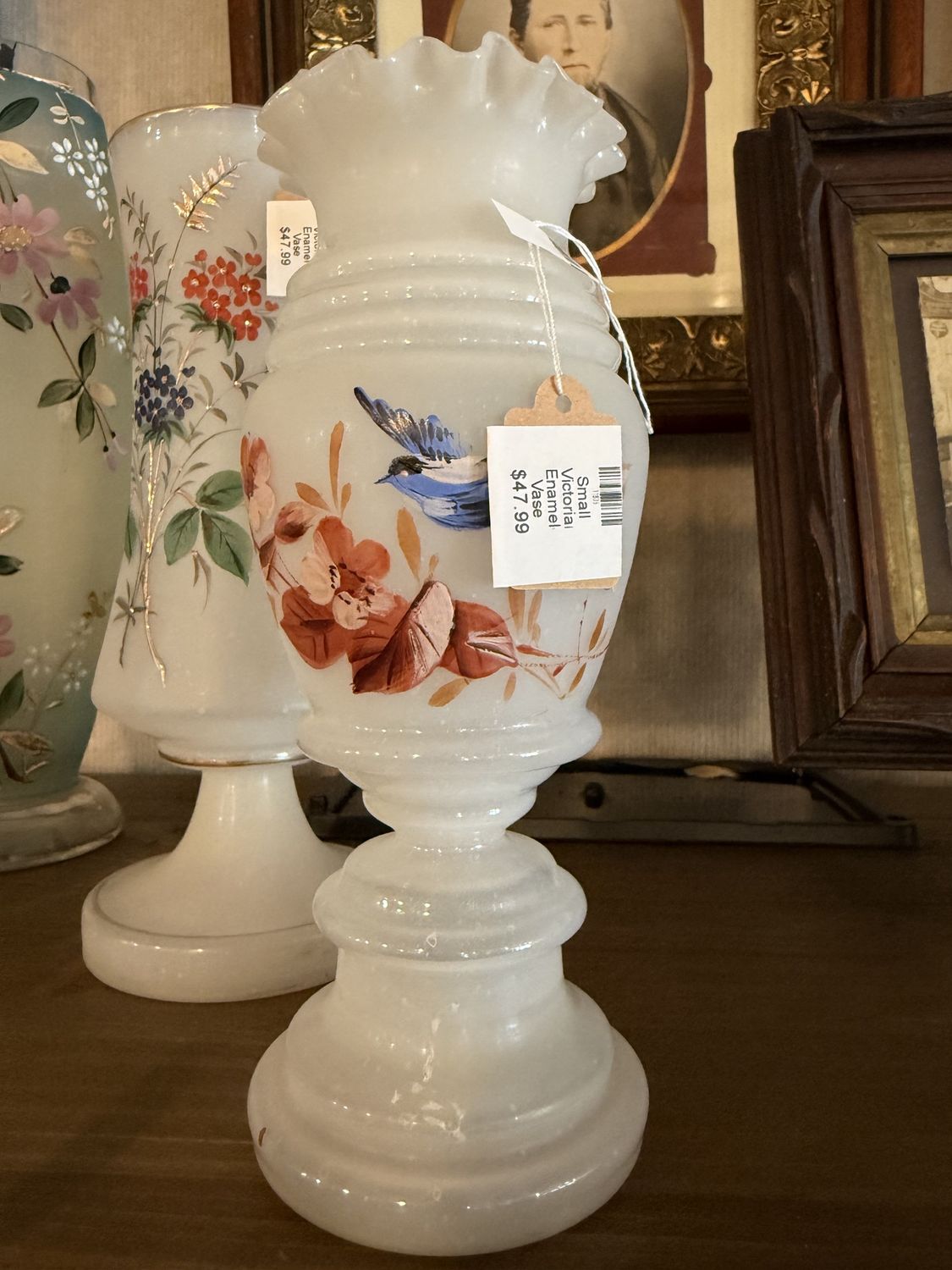 Small Victorian Enameled Vase