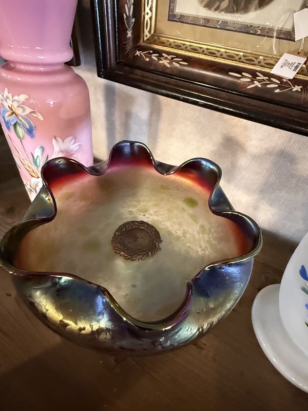 Bronze Pairpoint Cupid Compote