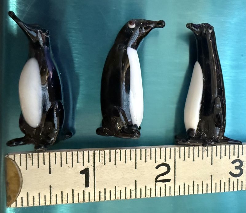 Vintage Handblown Glass Penguin Miniature  EACH 11.99