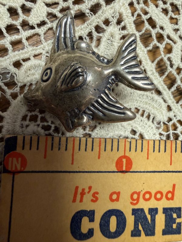 3D Puffy Sterling Fish Bead
