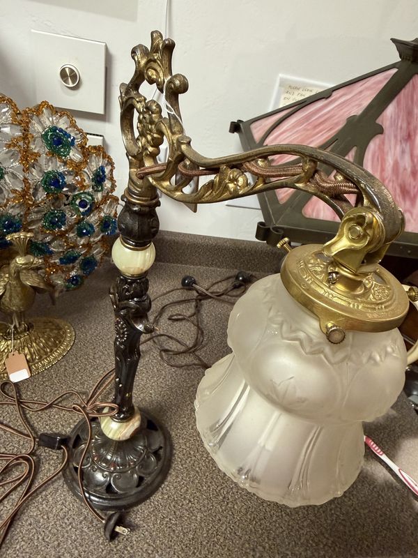 Antique 1920s Table Bridge Lamp