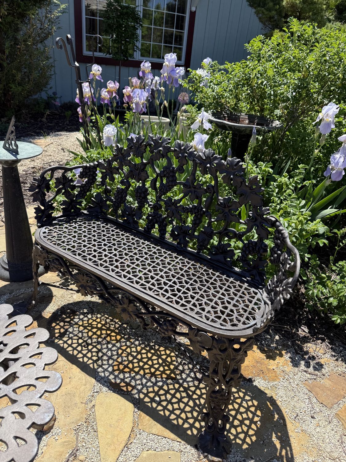 Antique Hart Furniture Iron Grapevine Pattern Settee
