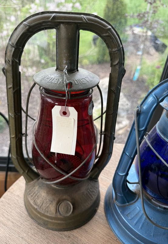 Dietz New York Monarch Antique Railroad Lantern Red Glass
