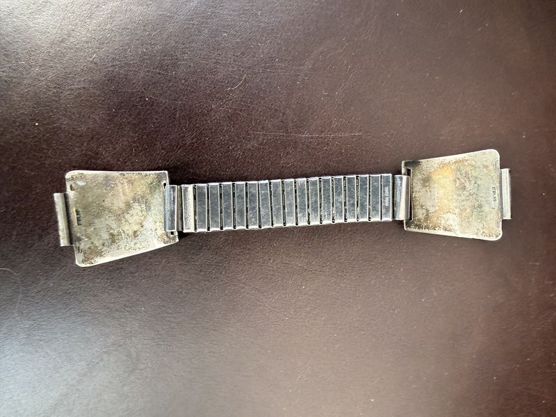 Sterling Watch Band with Stainless Stretch Band