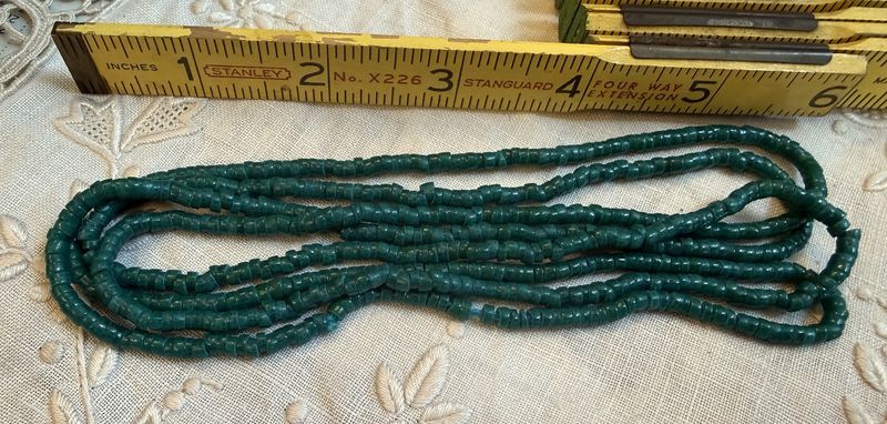 Green Glass Heishi Bead Strand-Craft Cabinet EACH STRAND