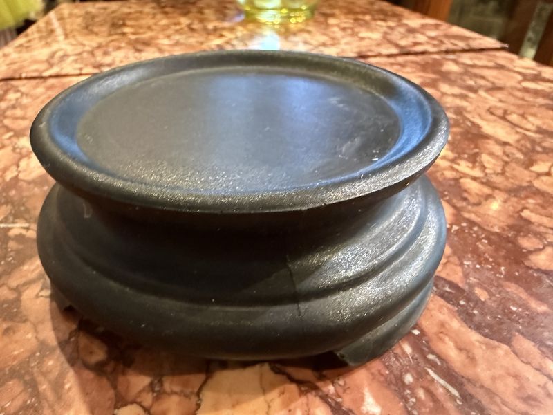 Deco Era Black Glass Platform Stand