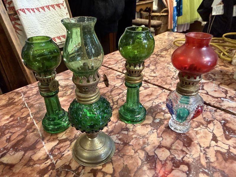 Vintage Genuine Miniature Oil Lamp Mid Century EACH