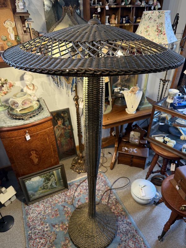 Antique Rattan Floor Lamp