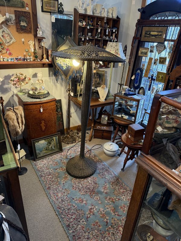 Antique Rattan Floor Lamp