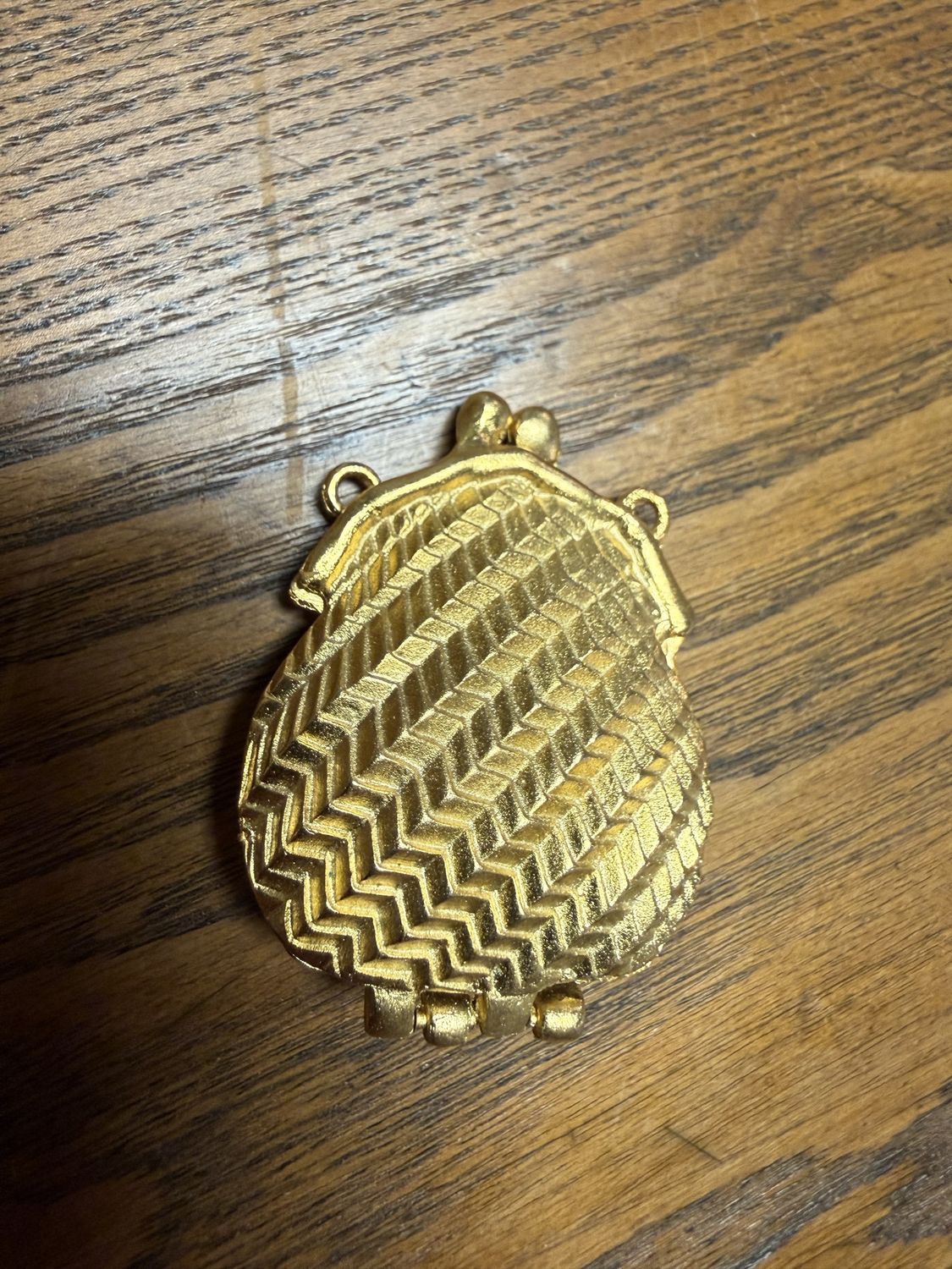 #24 Gold Tone Antique Purse Hinged Charm Pendant EACH