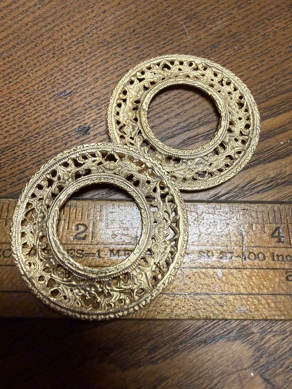 #24 Gold Tone Filigree Rings for Assemblage or Jewelry EACH 7.99