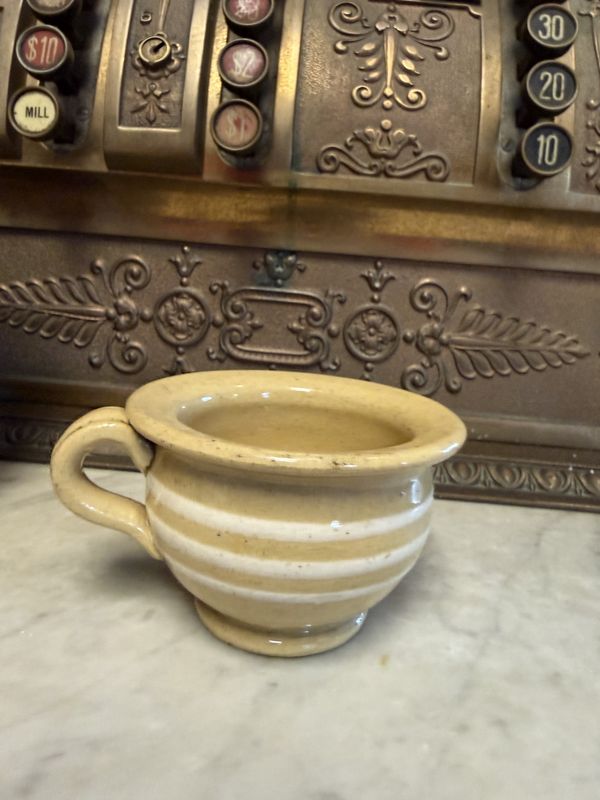 Sweet Miniature Salesperson Sample Yellow-Ware Chamber Pot