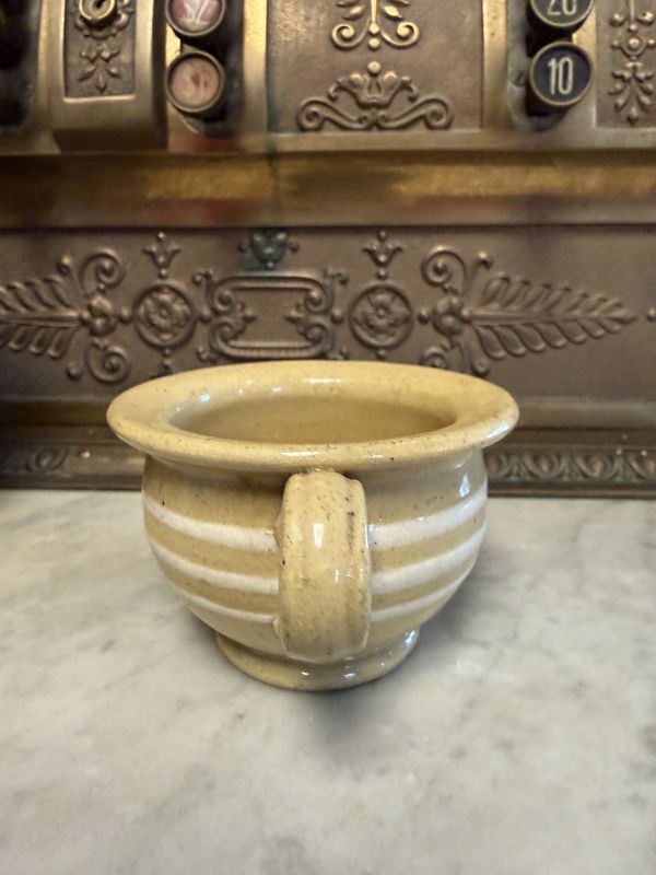Sweet Miniature Salesperson Sample Yellow-Ware Chamber Pot
