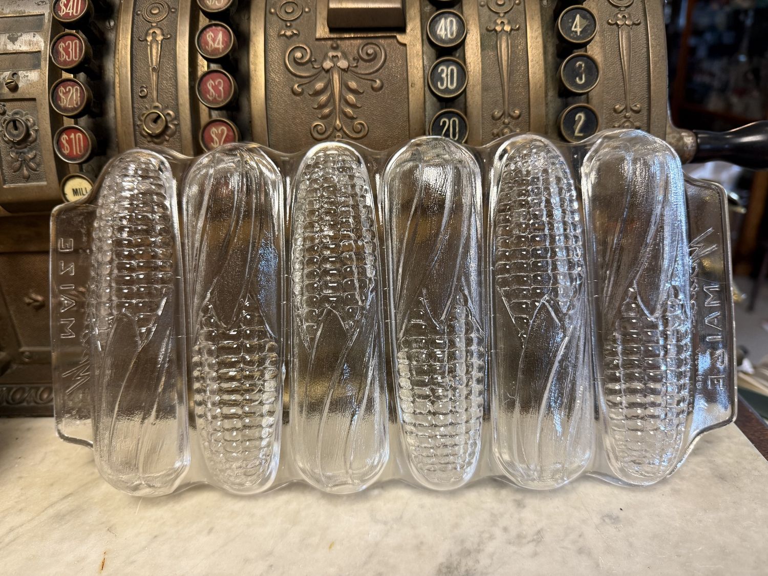 Antique Bakeware Miracle Maize Cornbread Stick Glass Dish