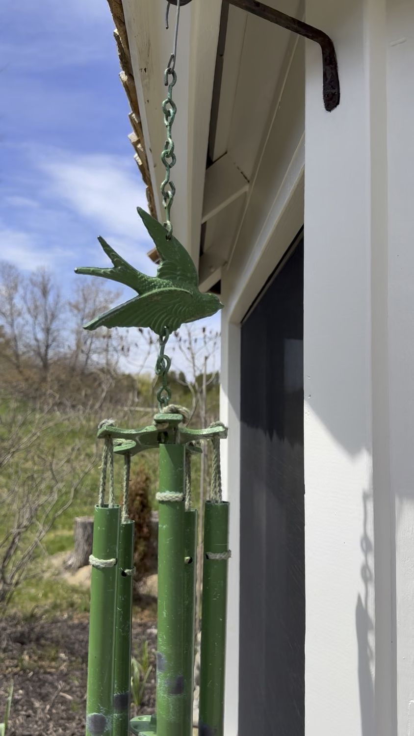 1940s Iron Barn Swallow Wind Chimes -Rare Garden