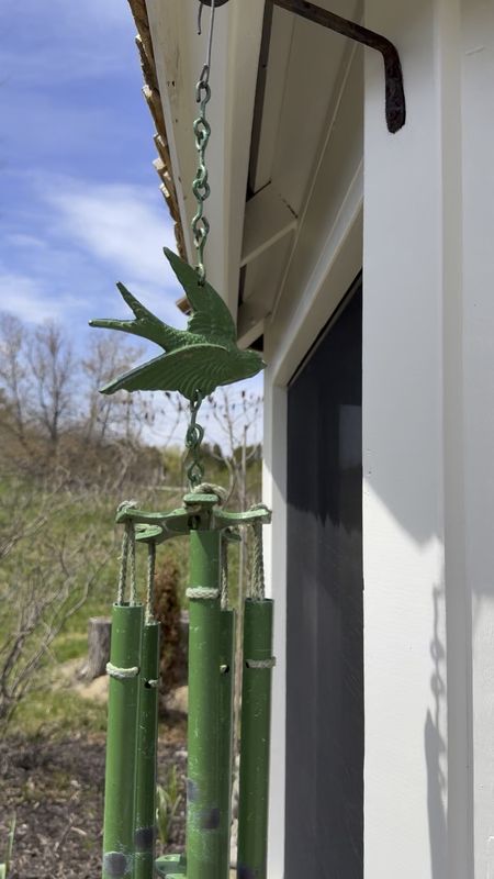 1940s Iron Barn Swallow Wind Chimes -Rare Garden