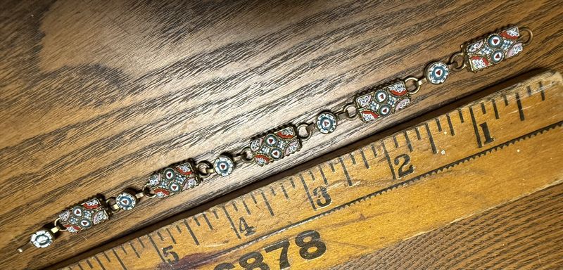 Antique Victorian Mosaic Bracelet Italy