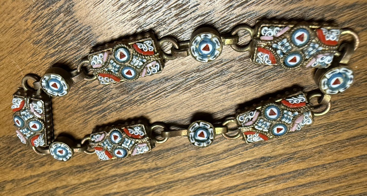 Antique Victorian Mosaic Bracelet Italy