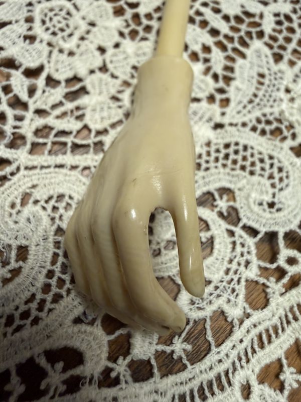 Rare Antique Ivoroid Celluloid Hand Back Scratcher