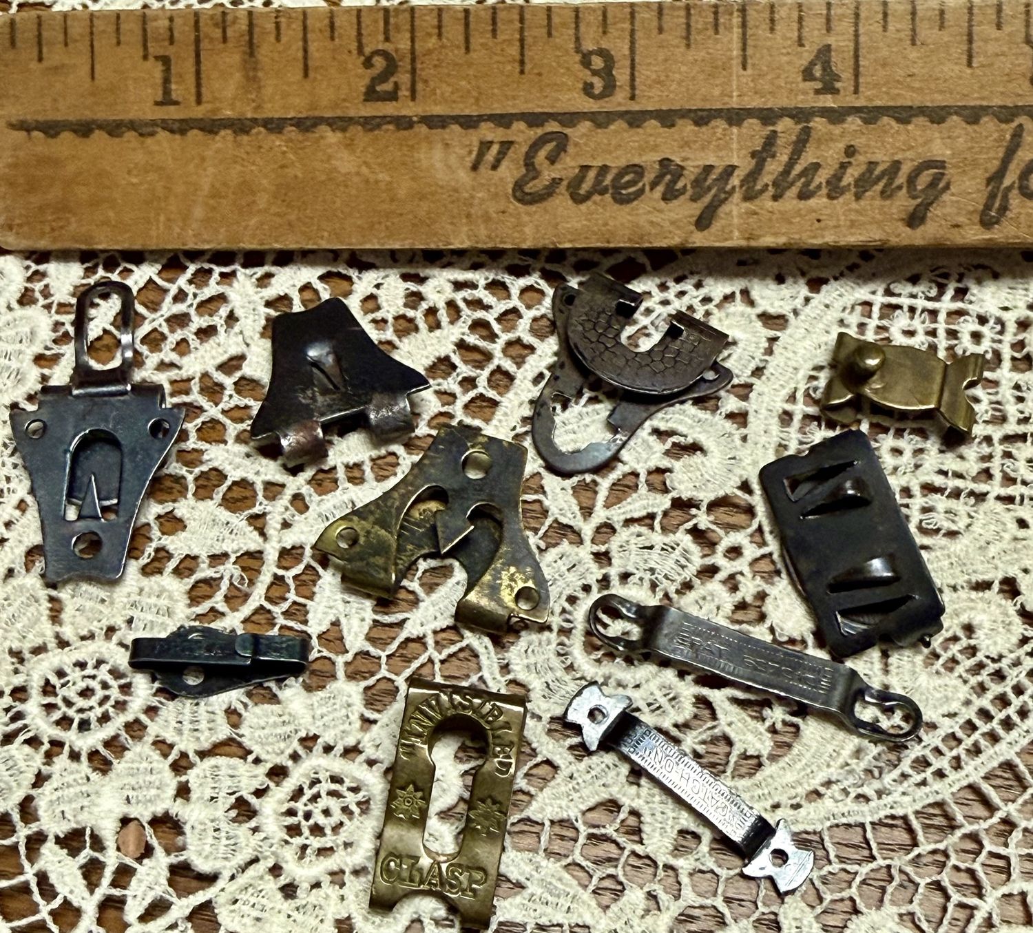 #28 Various Antique Clasps for Sewing or Assemblage