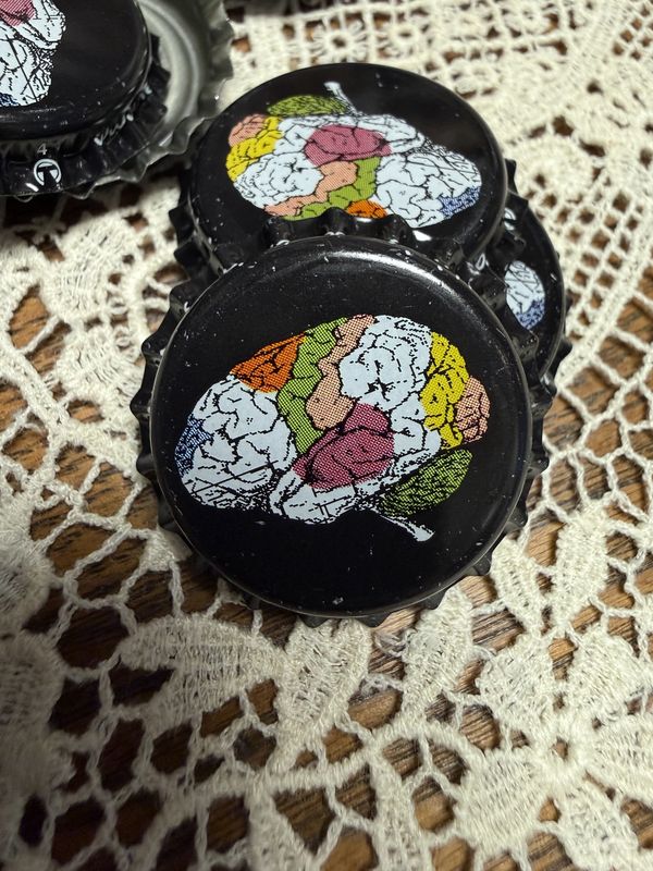 #29 Brain Bottle Caps-EACH