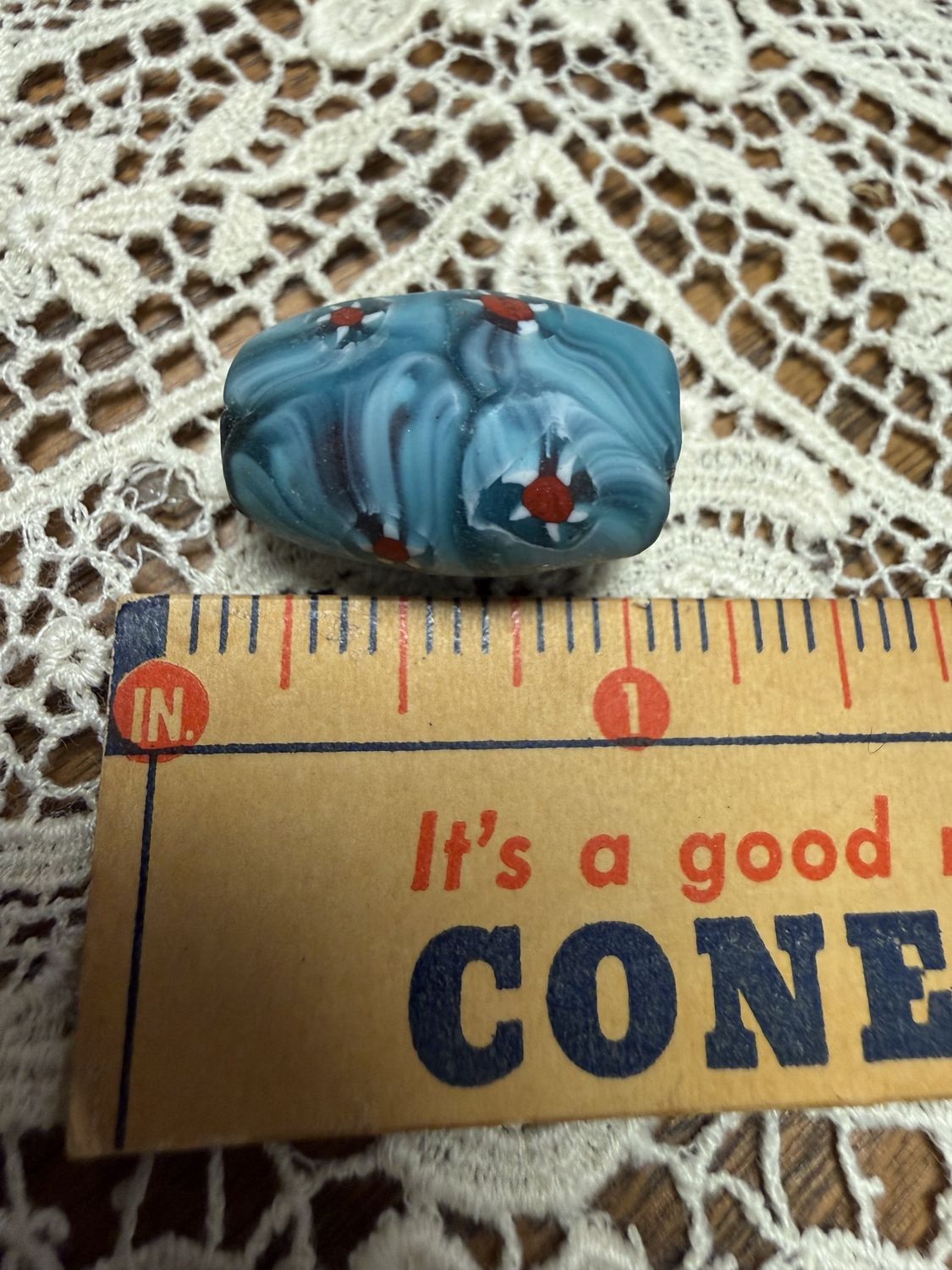 #36 Antique Focal Bead Teal
