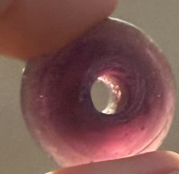 Antique Focal Beads Set of three Amethyst Disks