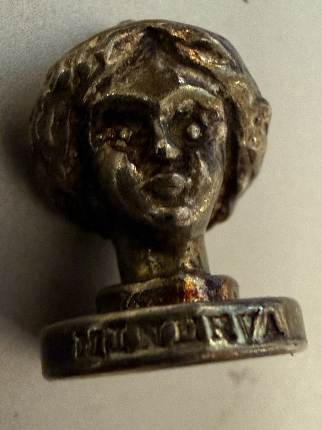 Antique Silver Minerva Charm