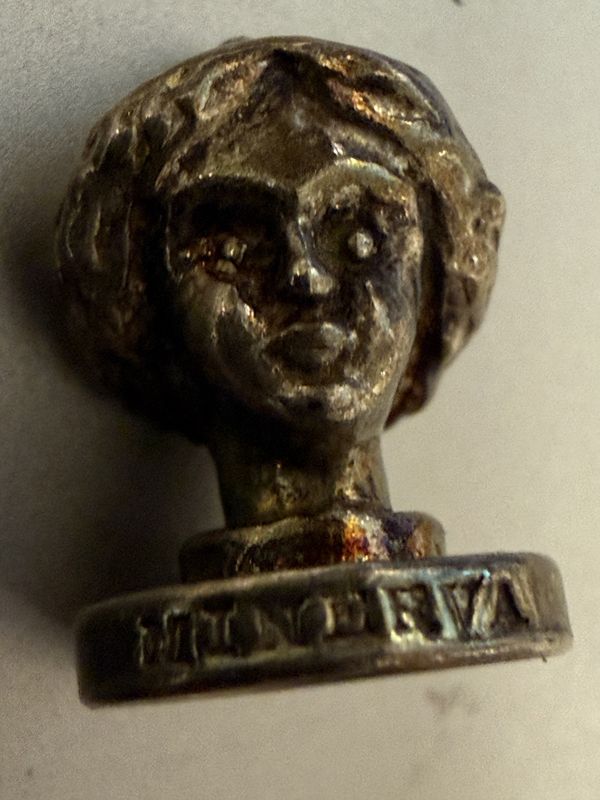Antique Silver Minerva Charm