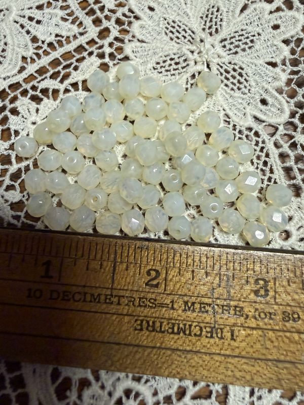 #63 Butter Yellow 6MM Czech Glass Faceted Beads