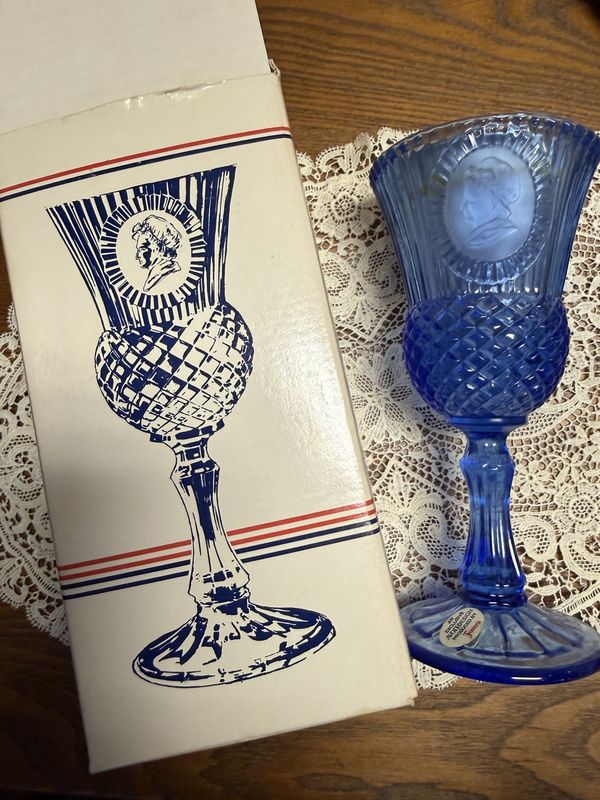 NOS Martha Washington Fostoria Glass Goblet with Candle