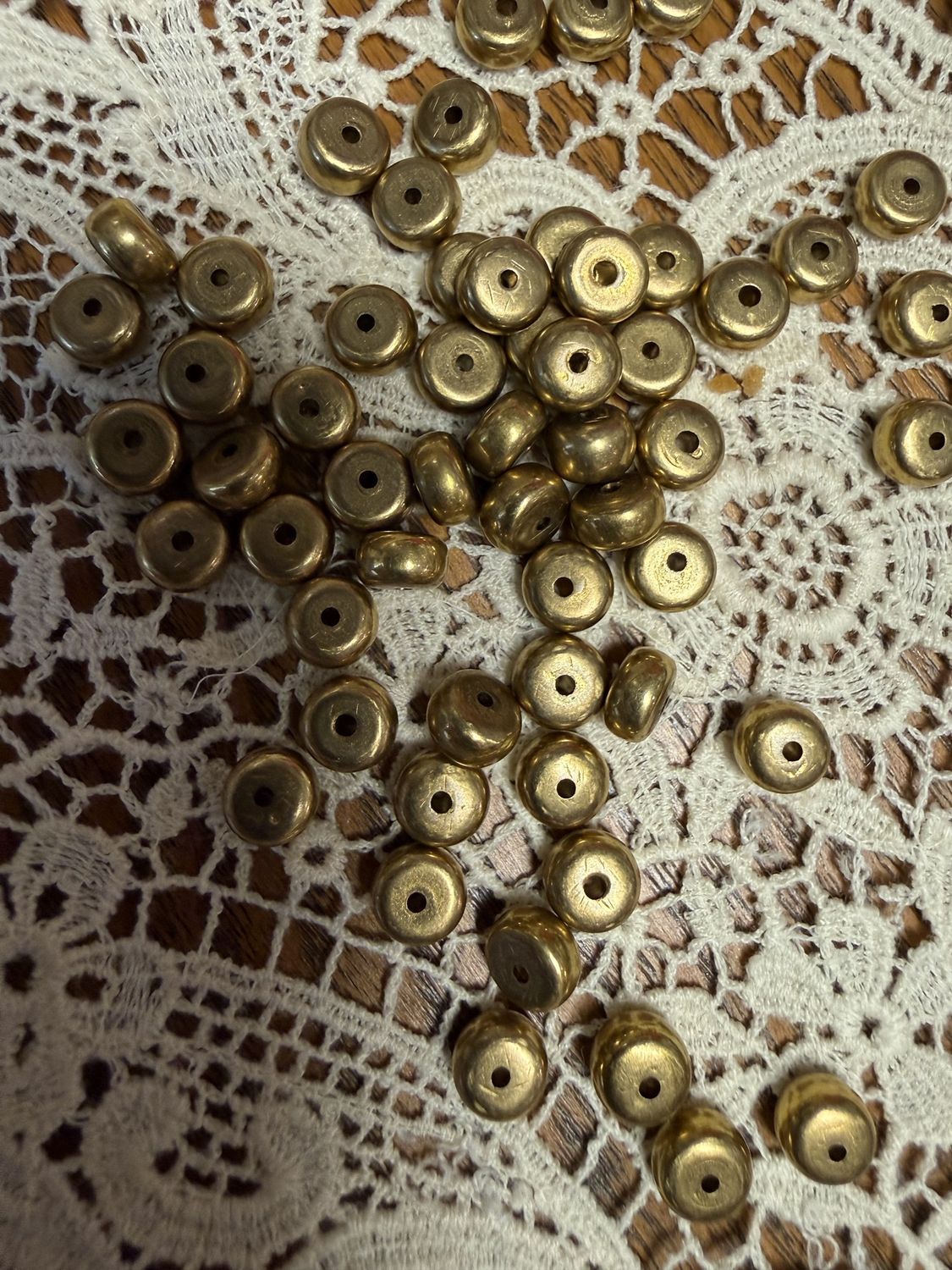 5-6 MM X 3-4mm Solid Brass Spacer Beads