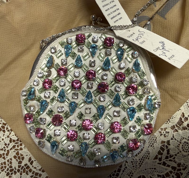 NWT Moyna Pastel Rhinestone Handbag w/ Bag and Tag