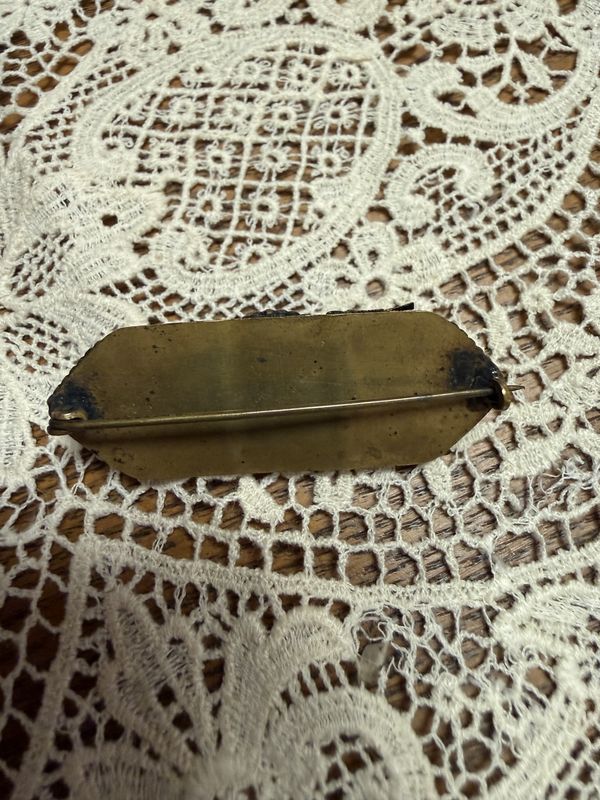 Victorian C-Clasp Metal Coil Work and Satin Glass Cabochons