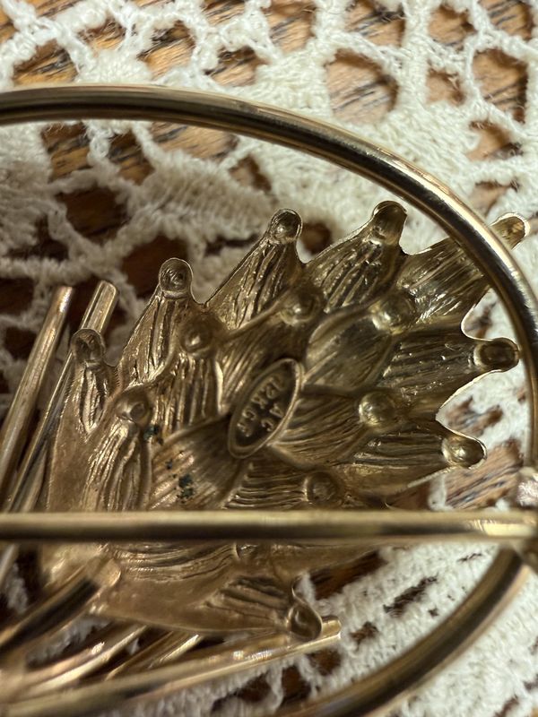 12Kt Gold Plated Pinecone Scatter Pin Brooch AC