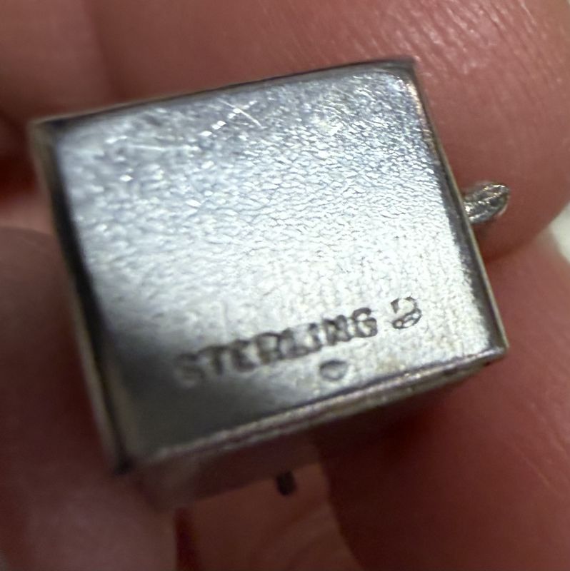 Sterling Marked Slot Machine Articulated Working Charm