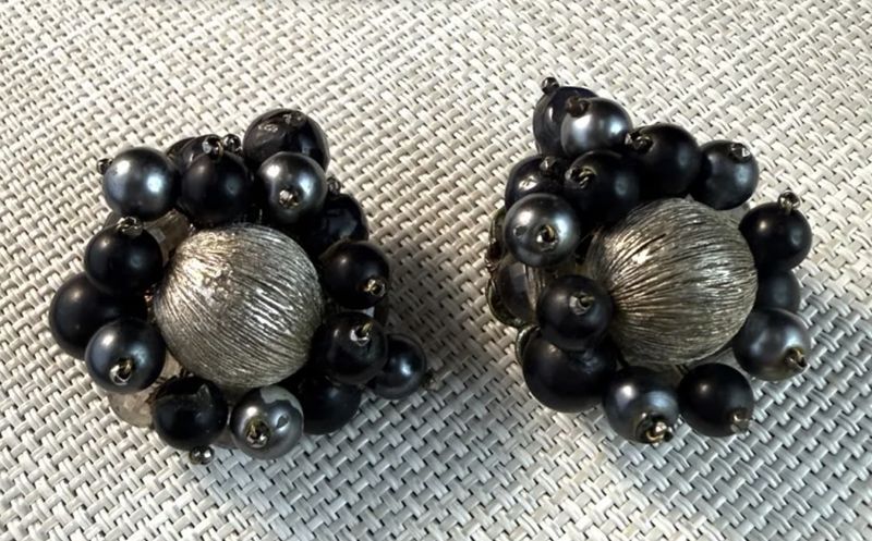 DeMarco Vintage Cluster Clip Earrings