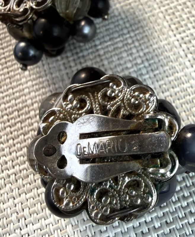 DeMarco Vintage Cluster Clip Earrings