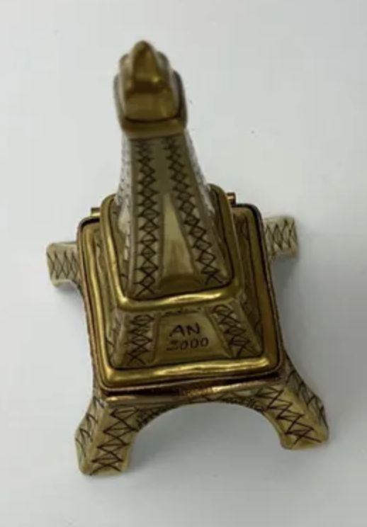 Limoges France Hand Painted Porcelain Trinket Eiffel Tower