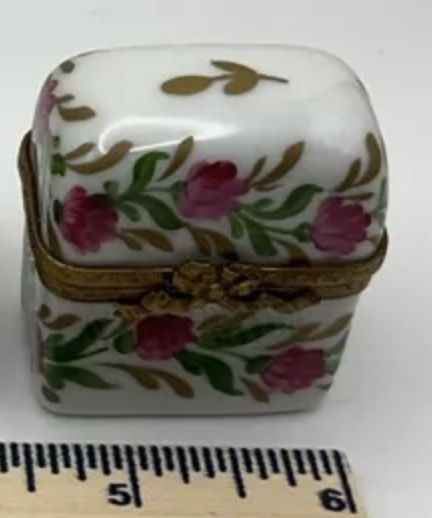 Limoges France Hand Painted Porcelain Trinket Perfume Bottles