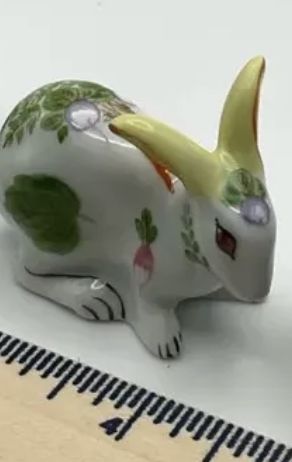 Limoges France Hand Painted Porcelain Rabbit Garden Vegetables